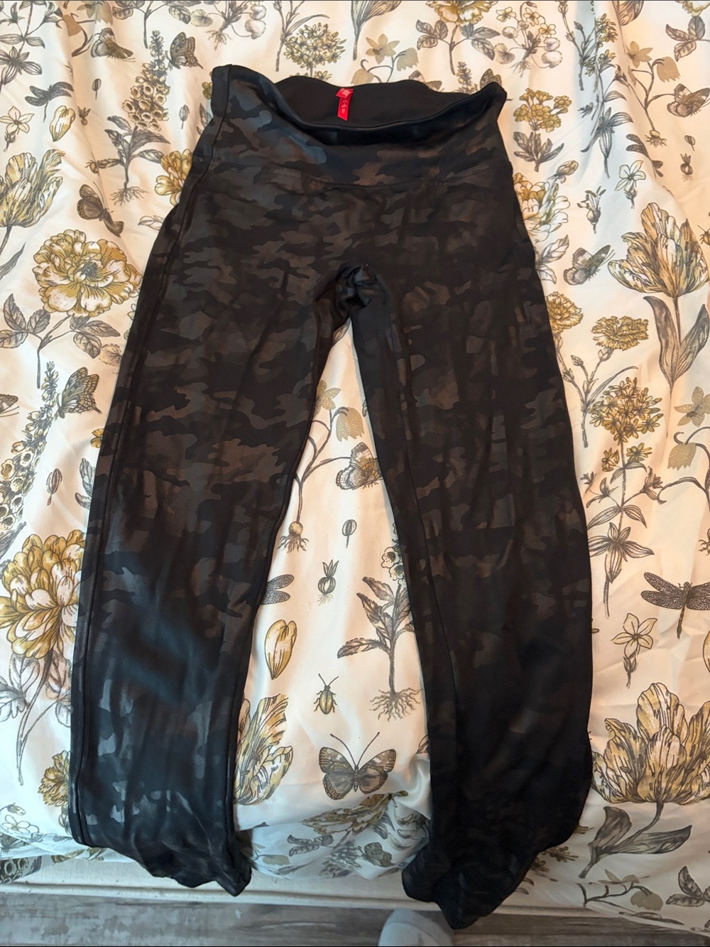 Spanx Black Camo High-Waist Leggings